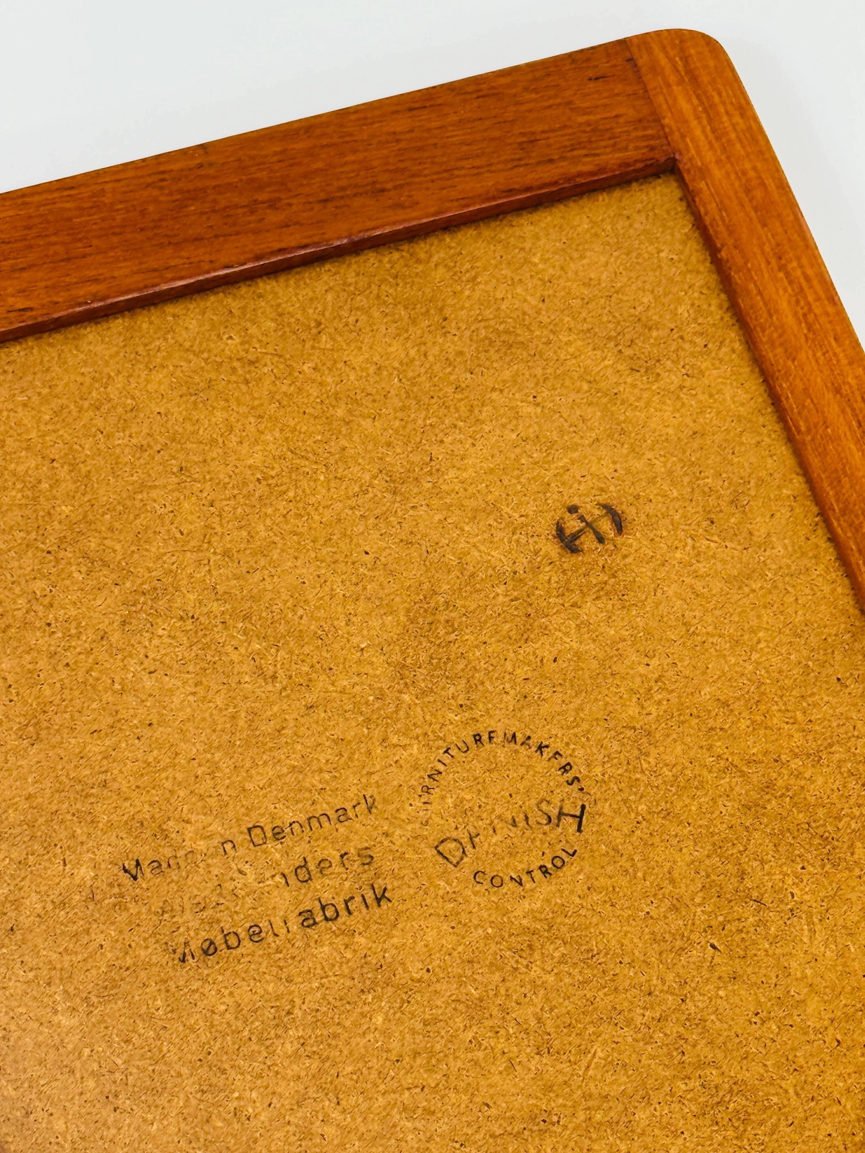 Danish wall mirror by Jacob Hermann & Per Lütken and Holmegaard glass vase, 1960s.