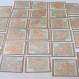 Plan de Paris - 27 frames or under glasses - Vintage - 50s - décor