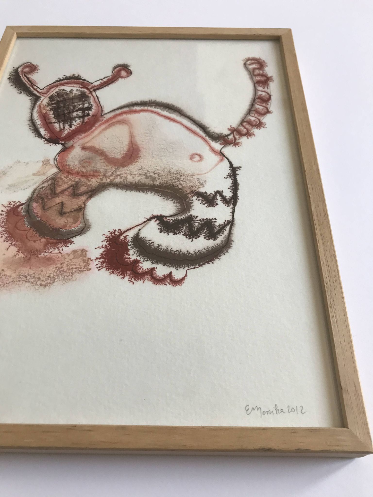 Emmanuelle messika, sans titre i, 2012. encre sur papier signée au crayon