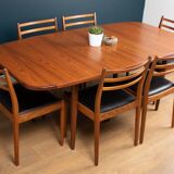Retro Teak 1960s G Plan Fresco Dining Table & 6 Six Chairs By Victor Wilkins