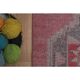 1970s Vintage Turkish Handmade Wool & Cotton Pink Runner Rug 83x307