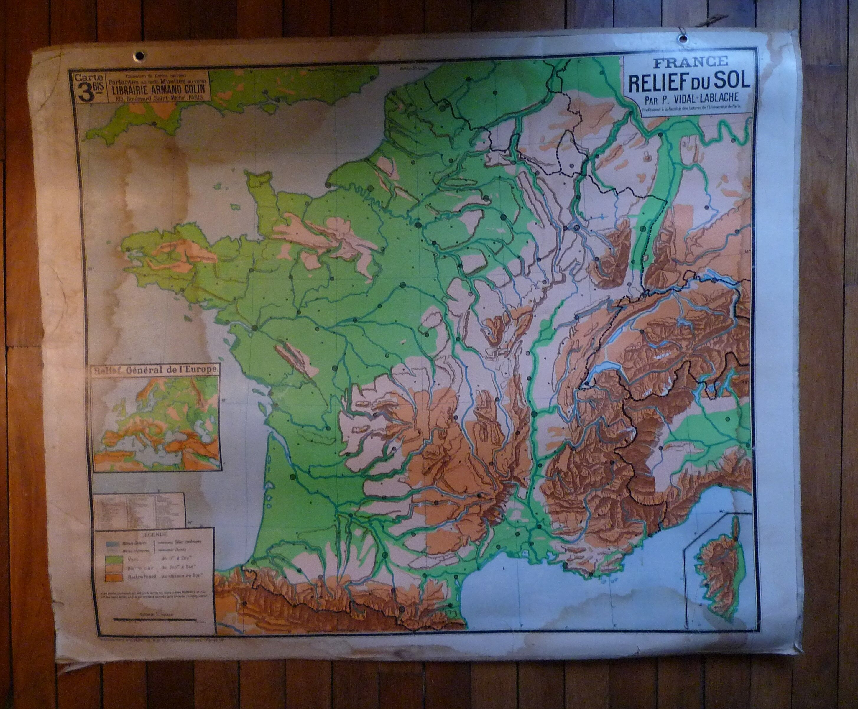 Old school map, geographic, 50s-60s