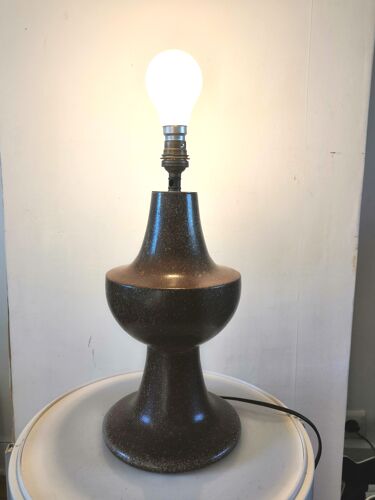 Pied de lampe en grès design années 60 - 70