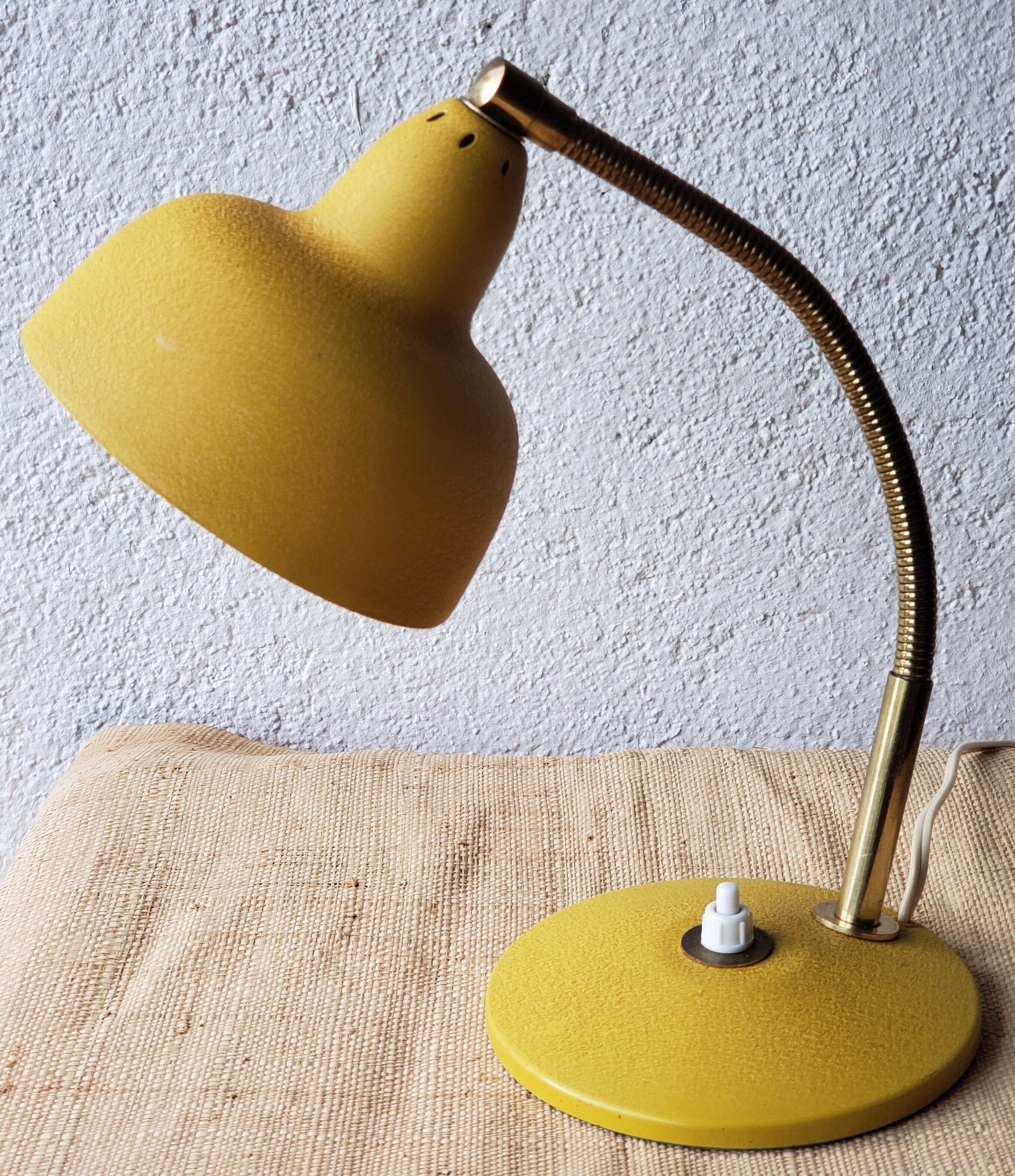 60s yellow desk lamp