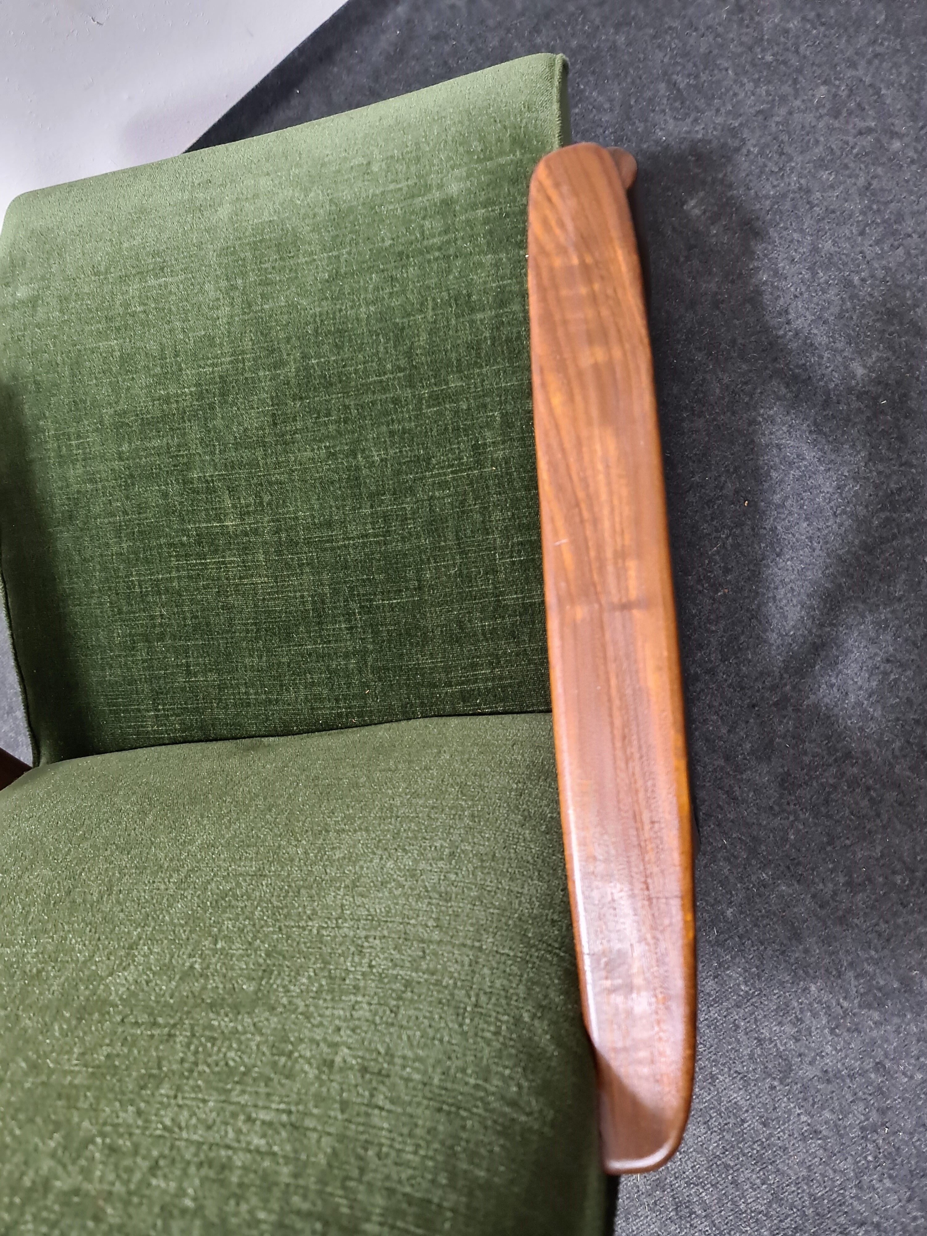 Vintage Dutch design teak armchair