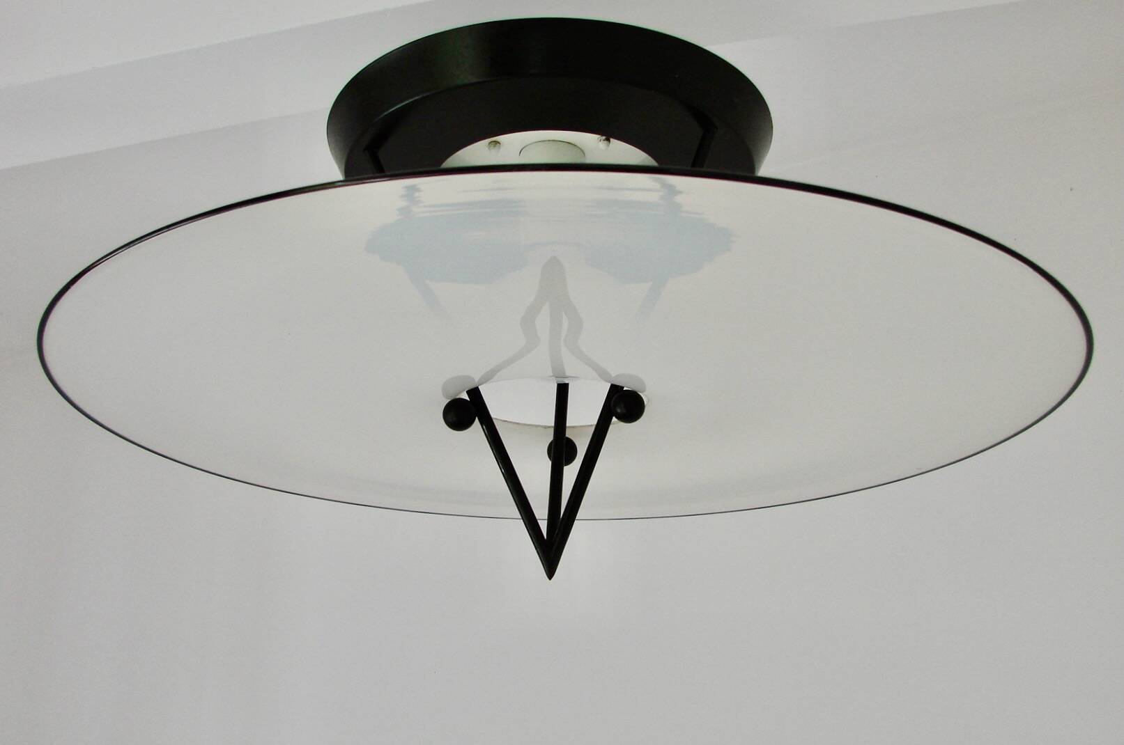 Lampe à suspension italienne en verre de Murano, années 1980