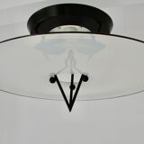 Lampe à suspension italienne en verre de Murano, années 1980