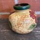 Vintage Polychrome Ceramic Ball Vase Flowers West Germany
