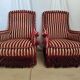 Salon Napoléon III in Jacquard-patterned velvet and trimnests