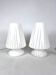 Vintage set of two postmodern Murano glass table lamps from 70s