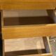 Vintage 1960s chest of drawers with compass legs and 6 slanted drawers