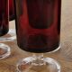 12 vintage Luminarc glasses in ruby red.
