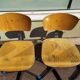 Lot of 4 couture swivel adjustable workshop chairs