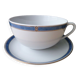 Porcelain lunch Christofle Model Oceana blue
