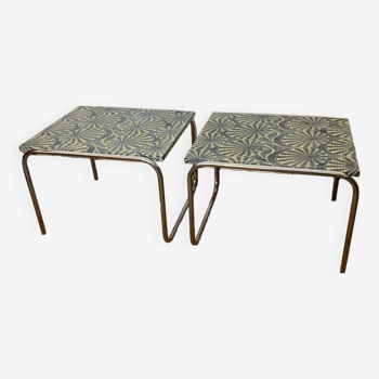 Tables de chevet tables d’appoint vintage chrome et wax