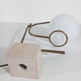 Large Vintage Table Lamp • Marble Base • Brass • 1970-1980