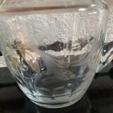 Large engraved crystal jug for orangeade