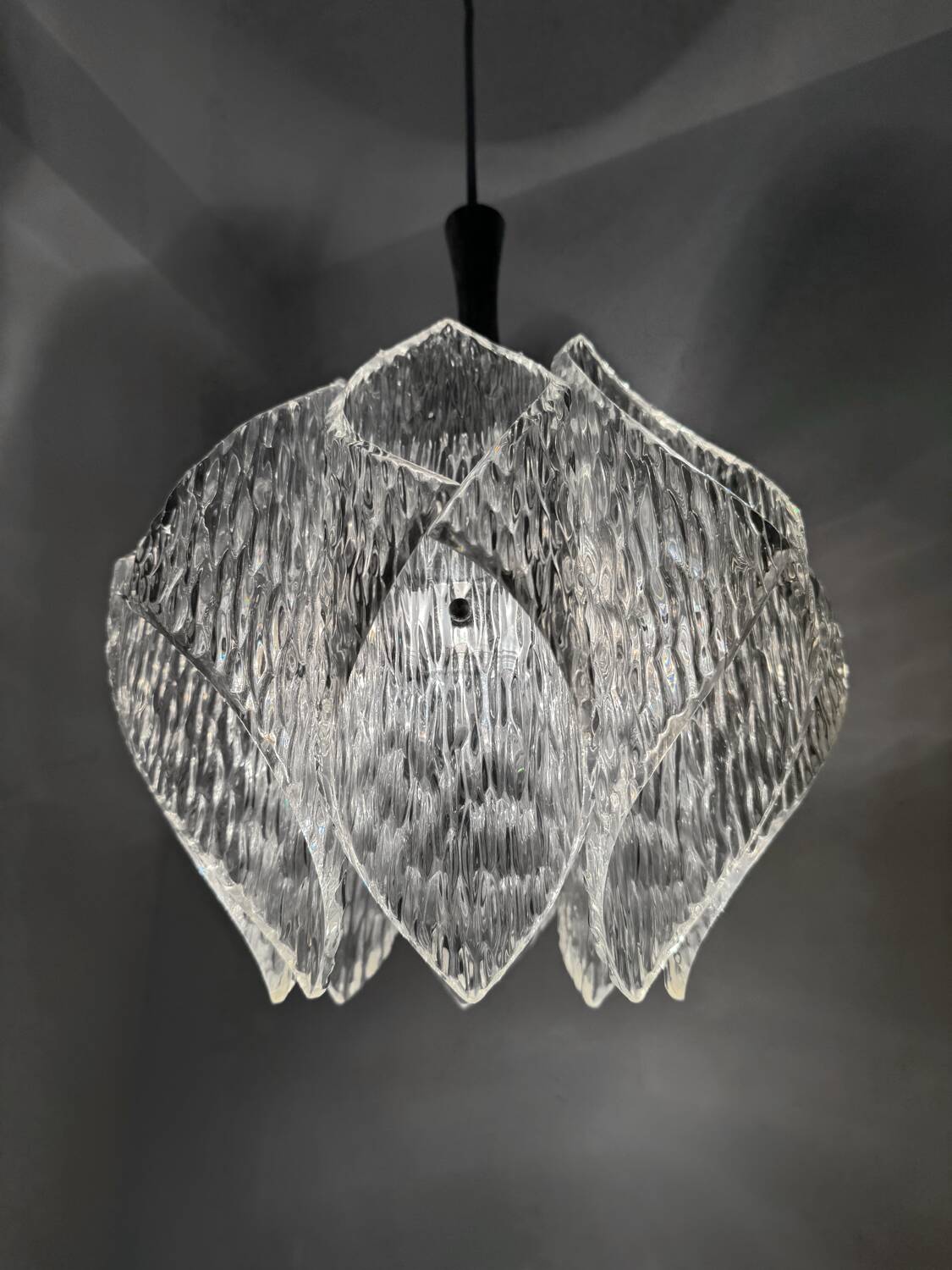 70s acrylic chandelier
