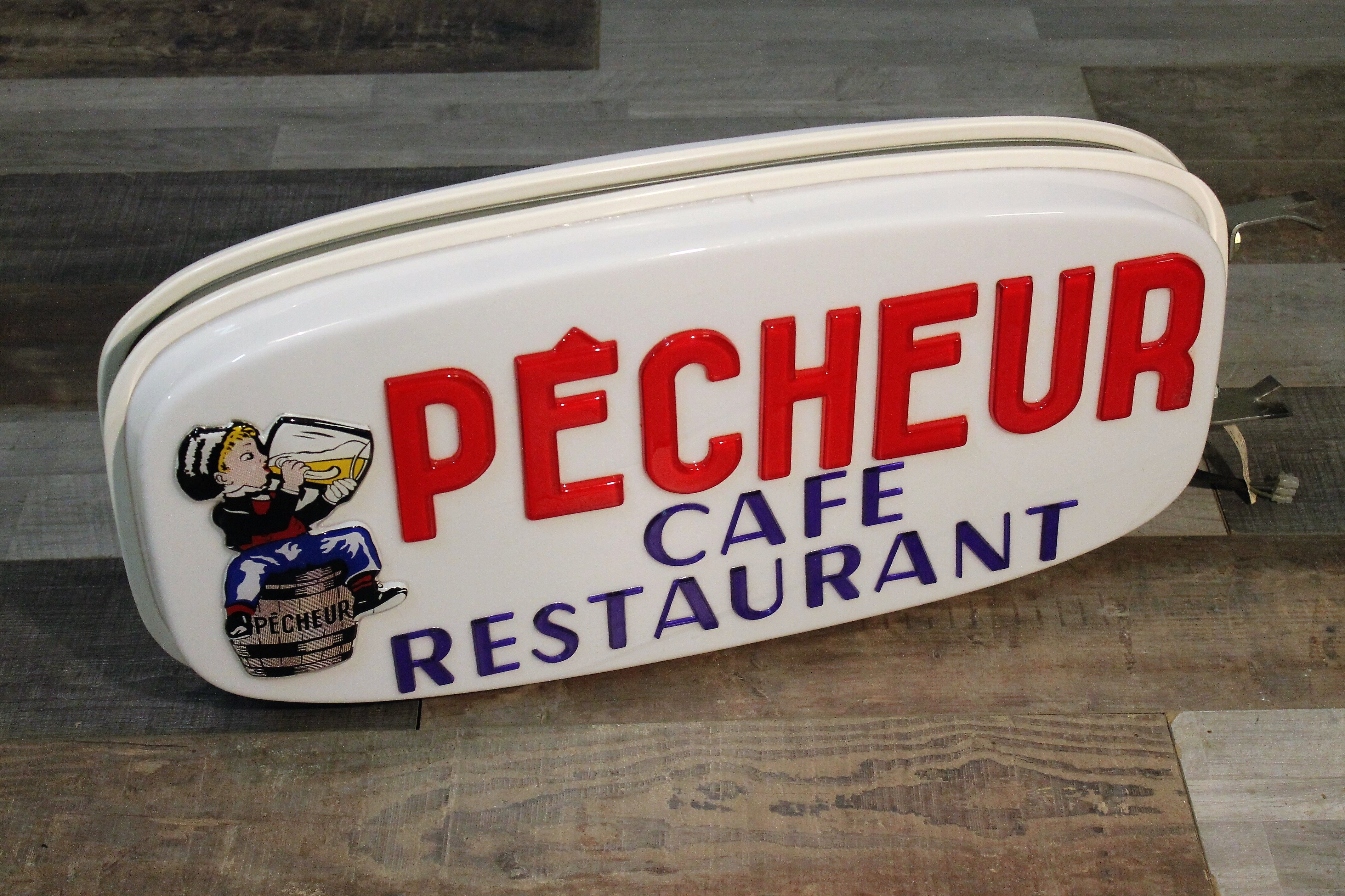 Double-sided light sign Fisherman's Beer, 1950s