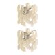 Set of Two Transparent “Ricci” Murano Glass Wall Sconces in Mazzega Style