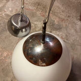 White glass ball suspension