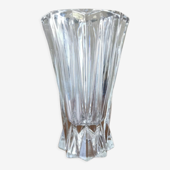 Vase vintage en cristal style origami