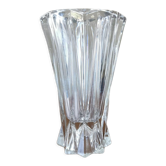 Vintage origami-style crystal vase