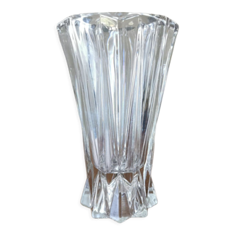 Vase vintage en cristal style origami