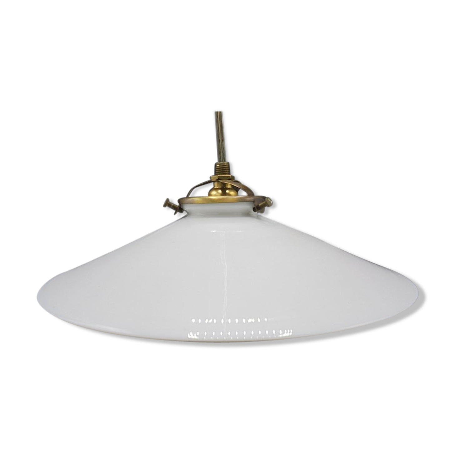 Suspension en opaline blanche