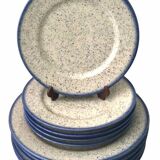 Set of 10 plates in stoneware from Poland