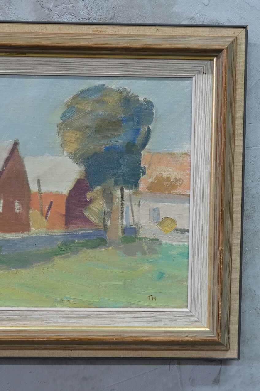 Tage Nilsson ( 1926-1997), Swedish Modern Painting, Oil on Canvas, 1960s, Framed