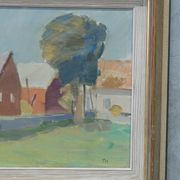 Tage Nilsson ( 1926-1997), Swedish Modern Painting, Oil on Canvas, 1960s, Framed
