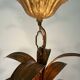 70s Hollywood Regency style gold-plated brass chandelier