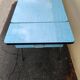 Vintage set from the 60s/70s: table, chairs, and marbled Formica stools.