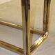 Dining table in chrome-plated steel and brass by Romeo Rega circa 1970