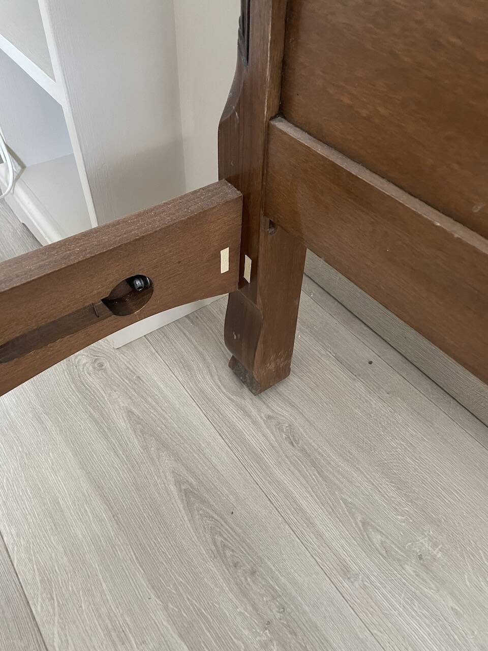 Bed 130 Provencal style solid wood