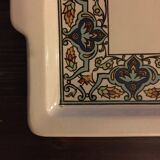 Rectangular dish beige ornate Sarreguemines