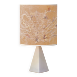 White ceramic pyramid lamp, 1980s
