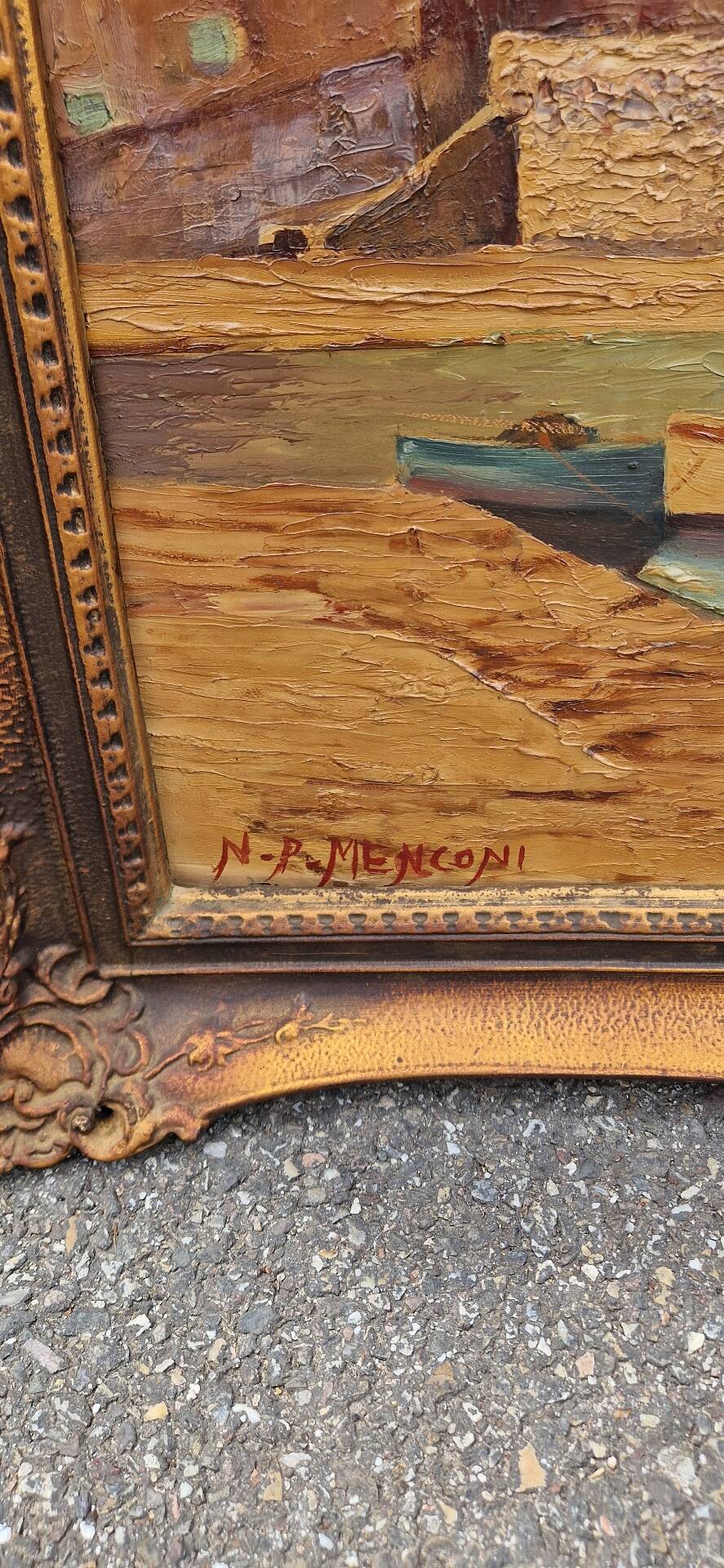 Grand Tableau Signé N.-P. Menconi