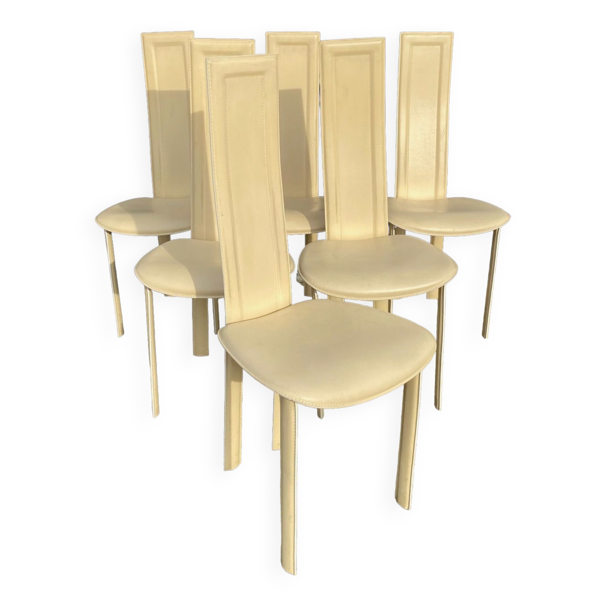 Set of 6 Quia chairs - Elana B model - beige