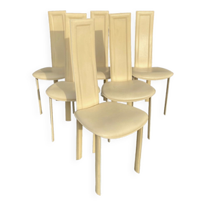 Lot de 6 chaises Quia - beige