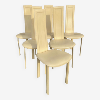 Set of 6 Quia chairs - Elana B model - beige