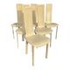 Lot de 6 chaises Quia - Modèle Elana B - beige