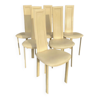 Set of 6 Quia chairs - Elana B model - beige