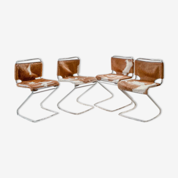 Ensemble de 4 chaises Biscia par Pascal Mourgue, Steiner