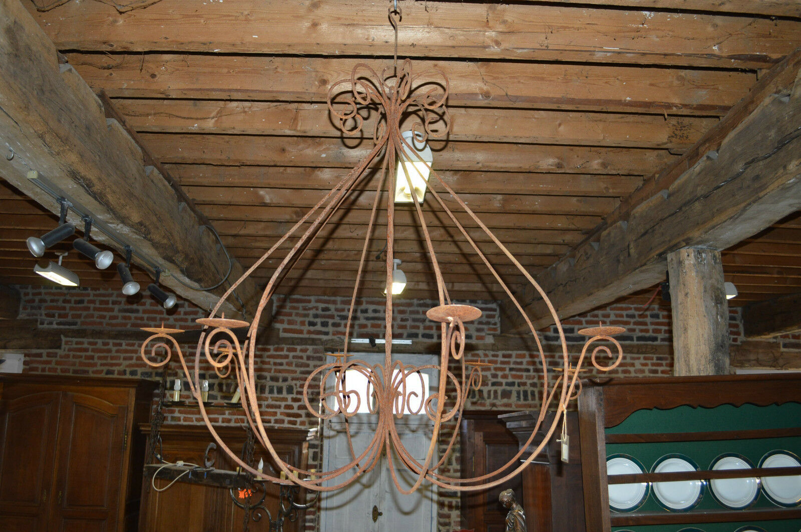 wrought iron candle chandelier