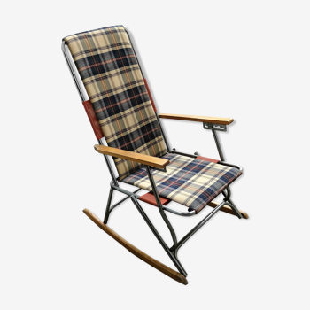 Vintage rocking canvas chair