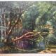 "Study for the fallen tree" oil on canvas signed 1925