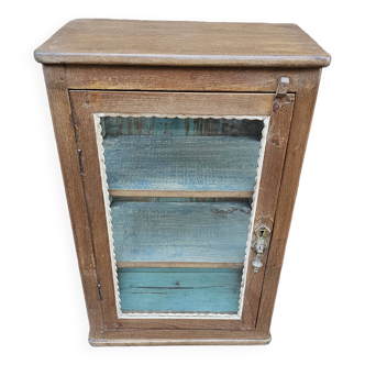Ancienne vitrine Art déco en teck birman