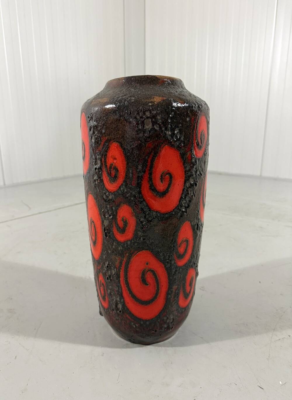 West-Germany pottery vase Fat Lava floor vase 1960’s